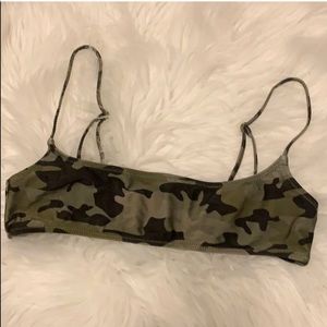 Triangle camo bikini top